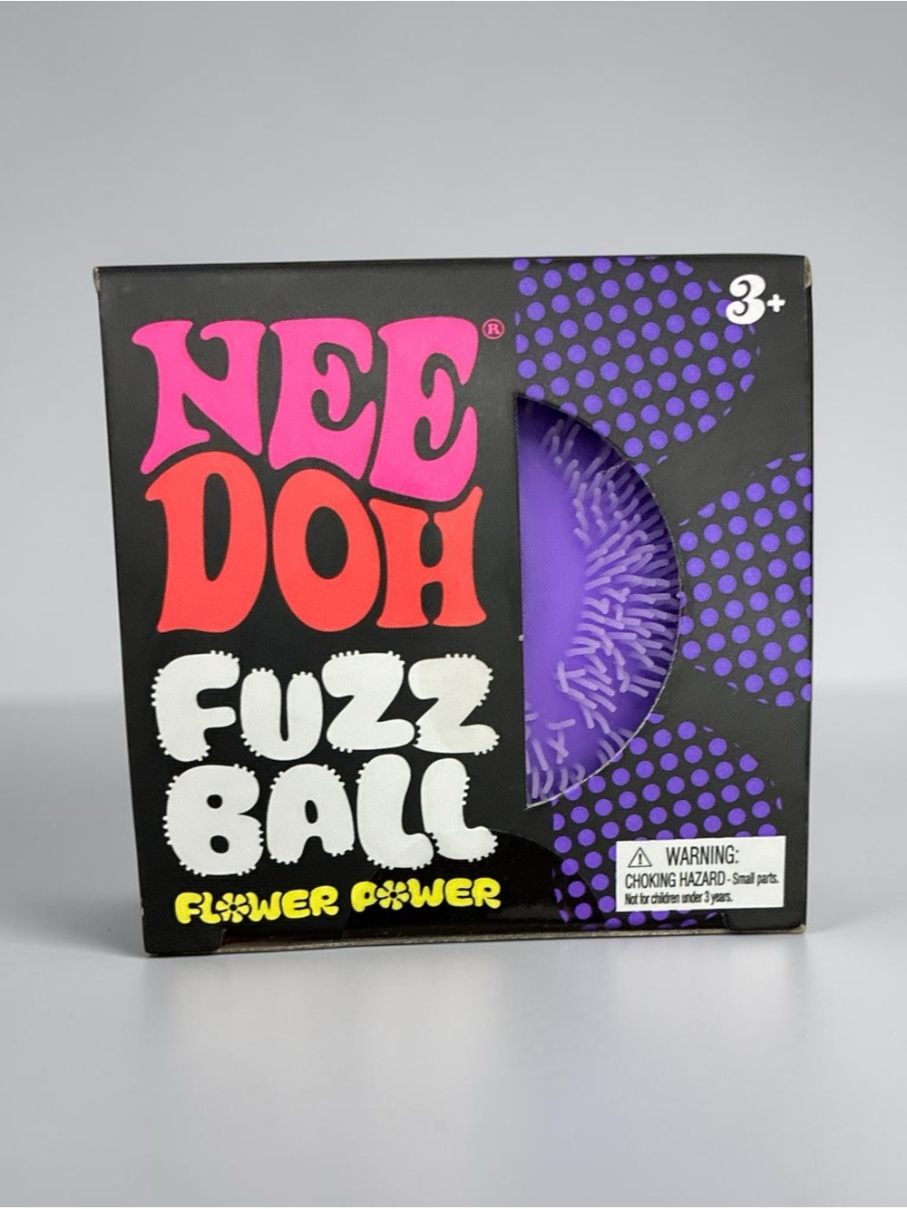 NeeDoh Fuzz Ball Flower Power Purple Sensory Stress Ball